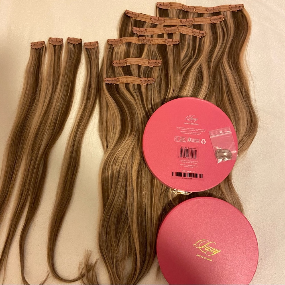 Luxy Classic Ash Brown Highlights Extensions